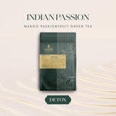 Luxmi Estates Indian Passion Green Tea - 100gm, 3.5 Ounce, 50 Tea Bags | USDA Certified Organic Darjeeling Green Tea - Mango Passion Fruit Green Tea | Made With Lemongrass, Ginger, Lemon Peel
